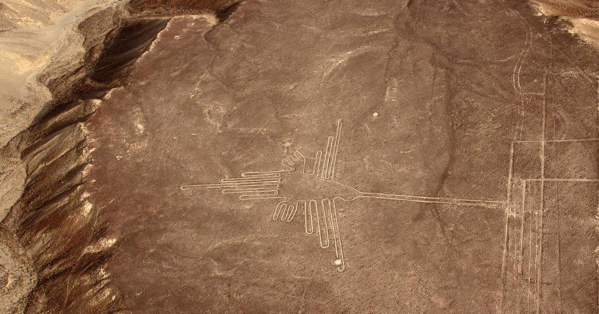linhas de Nazca: biomorfo do beija-flor