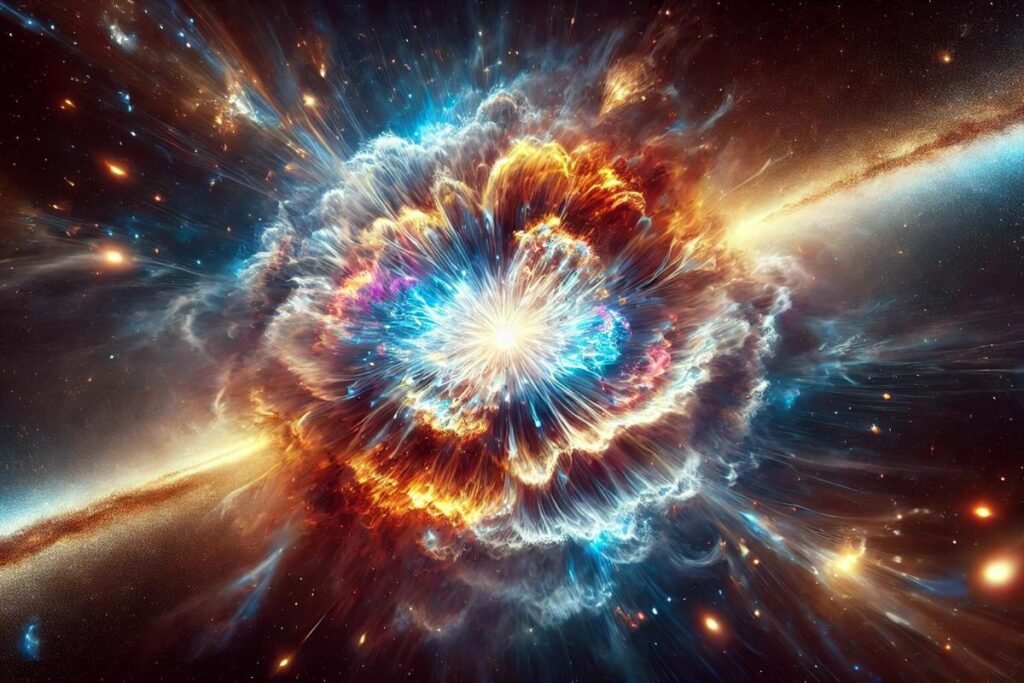 ilustração da grande explosão que gerou o cosmos