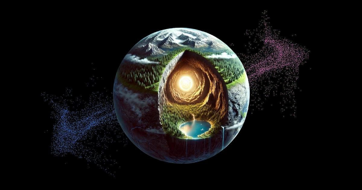 uma representação da Terra oca
