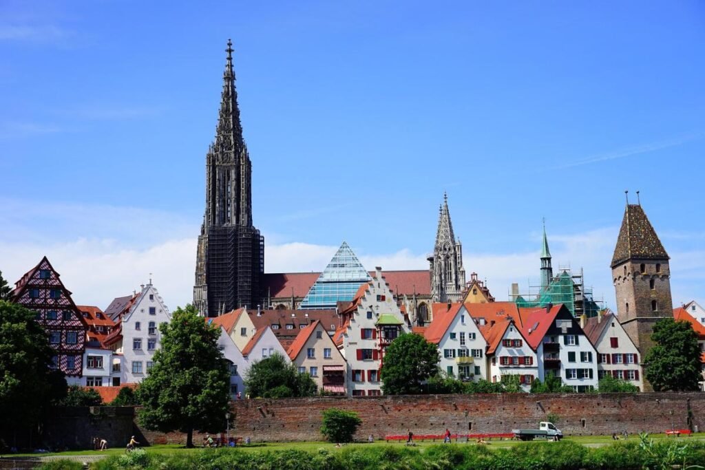 a cidade de Ulm, na Alemanha, onde nasceu Albert Einstein