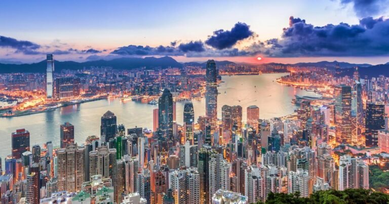 skyline da cidade de Hong Kong