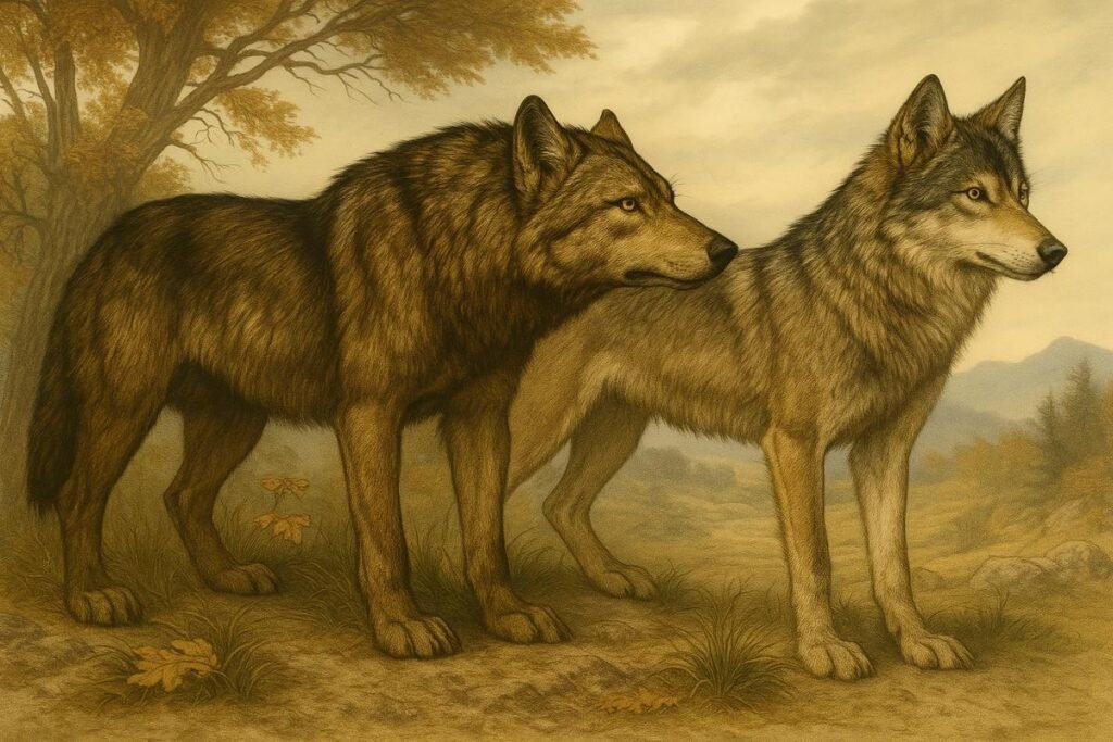 a espécie referente ao lobo terrível vs o lobo comum