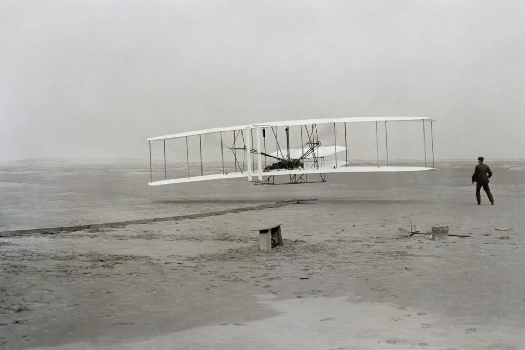 o biplano, criação dos irmãos Wright