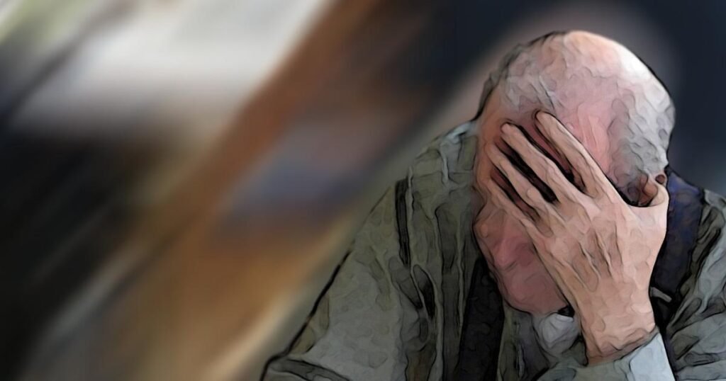 um idoso com alzheimer