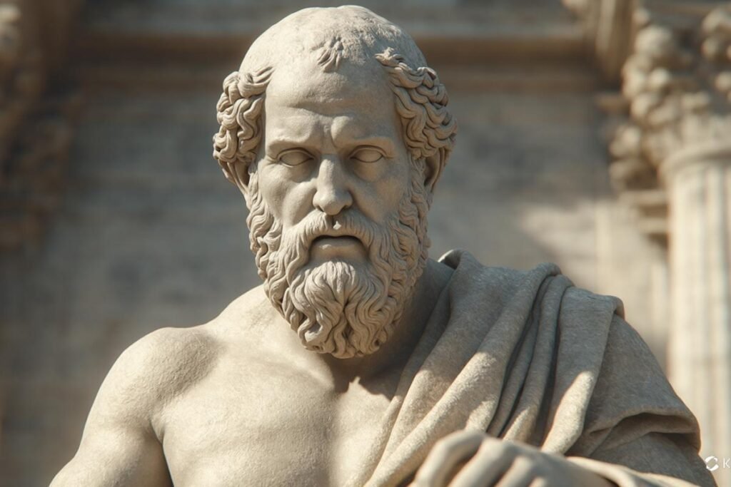 busto de Sócrates, o farol da filosofia ocidental