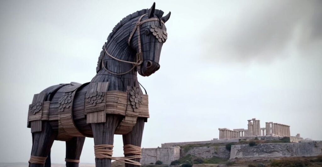 Cavalo de Tróia presente dos gregos para os troianos