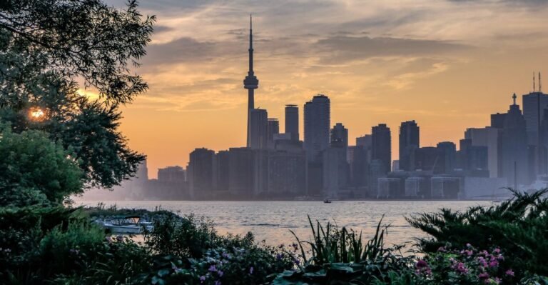 pôr do sol em Toronto
