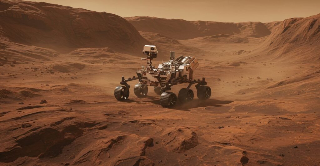 rover explorando Marte