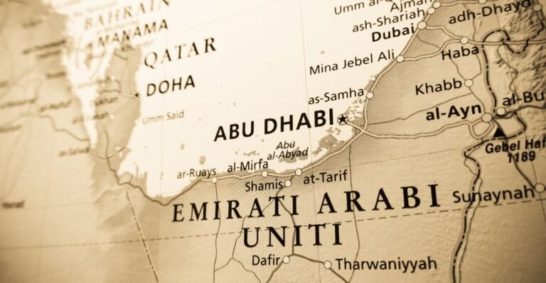 mapa dos EAU
