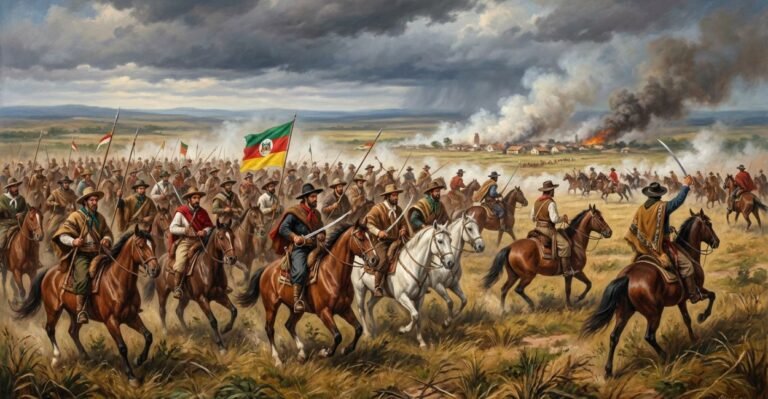 soldados em seus cavalos