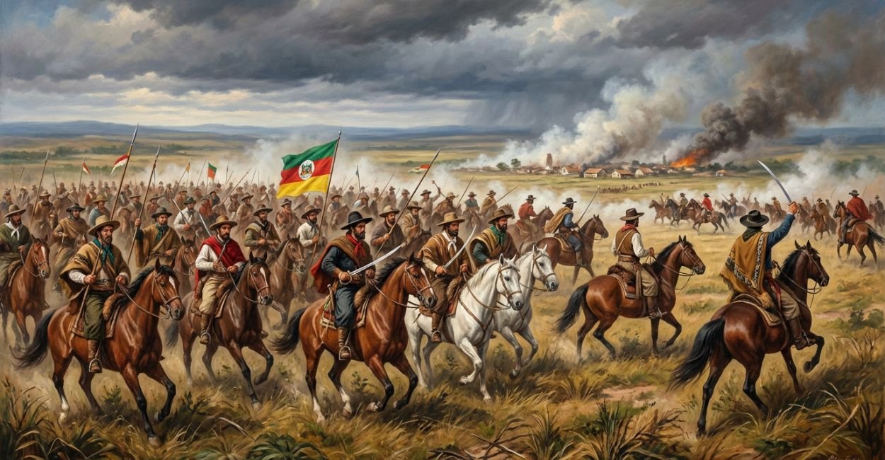 soldados em seus cavalos